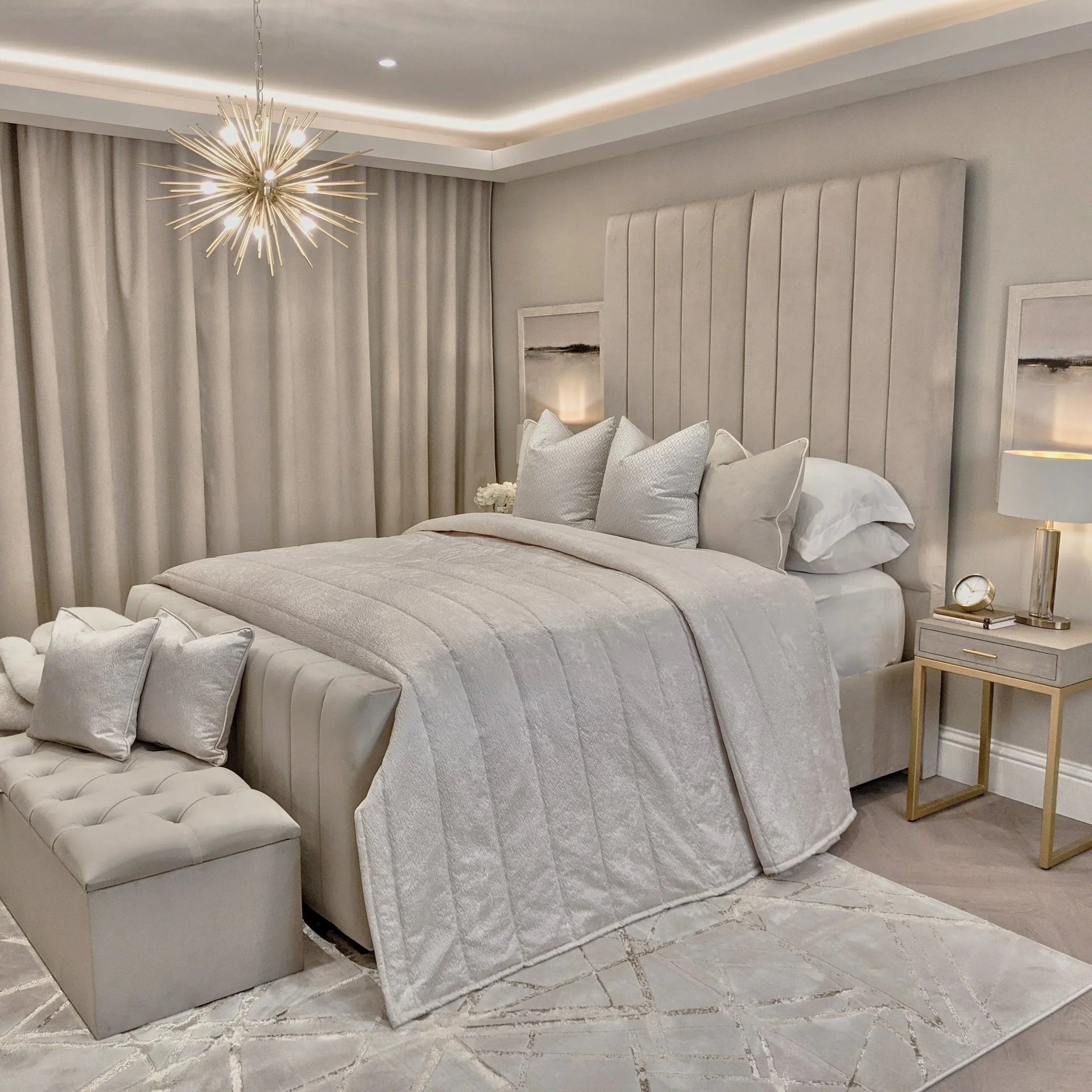 Westminster Luxury Panelled Bed – Premium Upholstered Panelled Bed Frame for Elegant Bedrooms UK