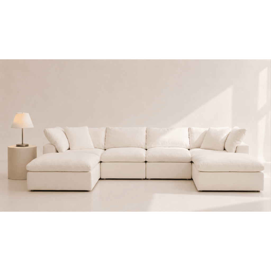 Sofista Cloud U-Shape Sofa | Fully Modular Sectional | Every Seat Moves | Large Family Corner Sofa | UK