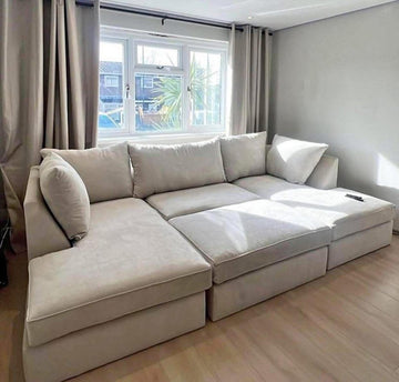 Cinema sofa | U shape sofa with moveable footstool