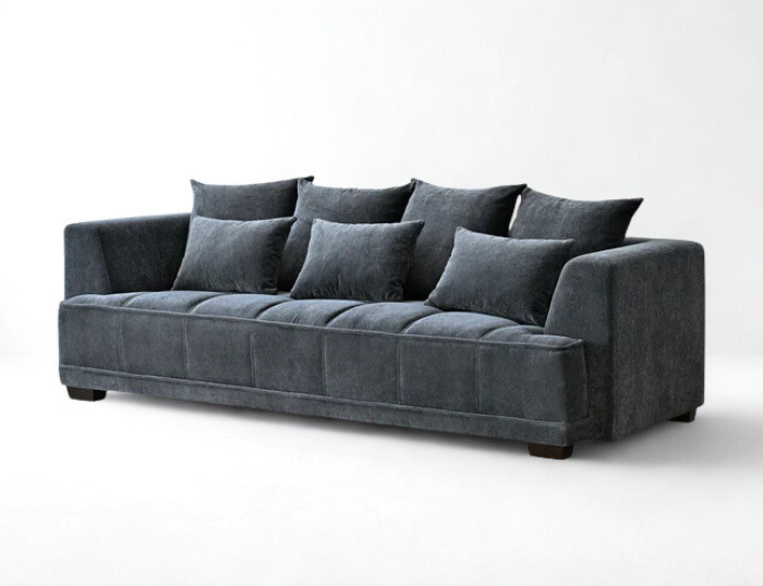Sofista Gramercy 3 Seater Sofa in Steel Velvet - Sofista Living LTD 