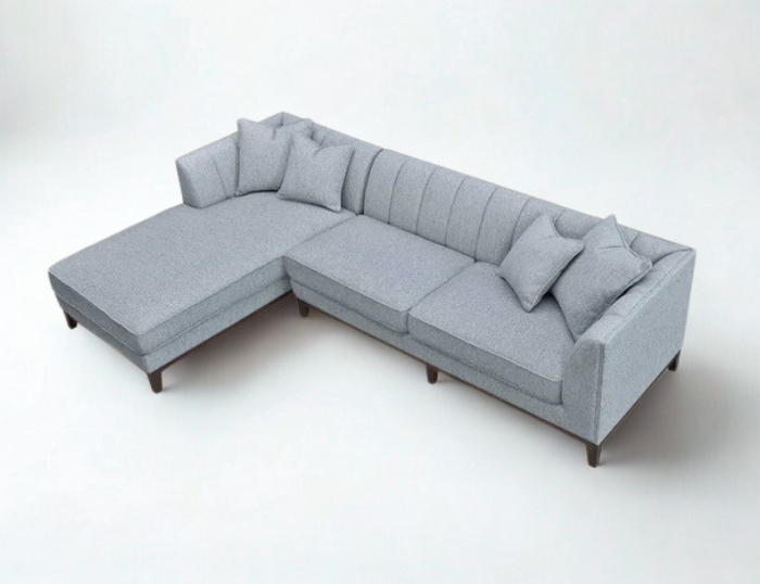 Sofista Left Cooper Sofa in Dolphin Boucle