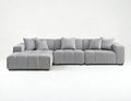 Sofista Leanord Left Corner Sofa in Cloudy Grey Boucle - Sofista Living LTD 