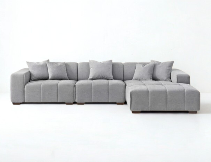 Sofista Leanord Right Corner Sofa in Cloudy Grey Boucle - Sofista Living LTD 