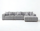 Sofista Leanord Right Corner Sofa in Cloudy Grey Boucle