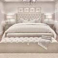 Richmond Studded Luxury Bed – Classic Silver Stud Wingback Upholstered Bed Frame UK
