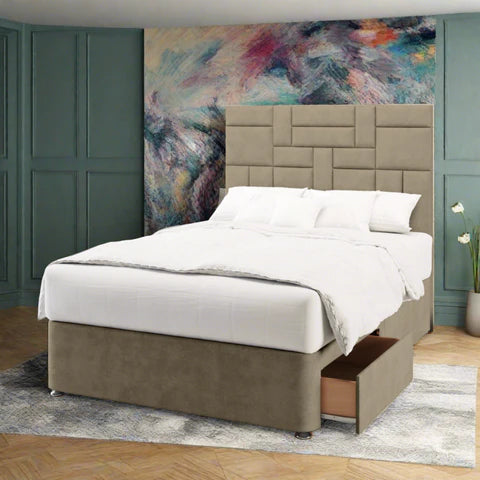 Divan Bed With Headboard – Multi Panelled Bed