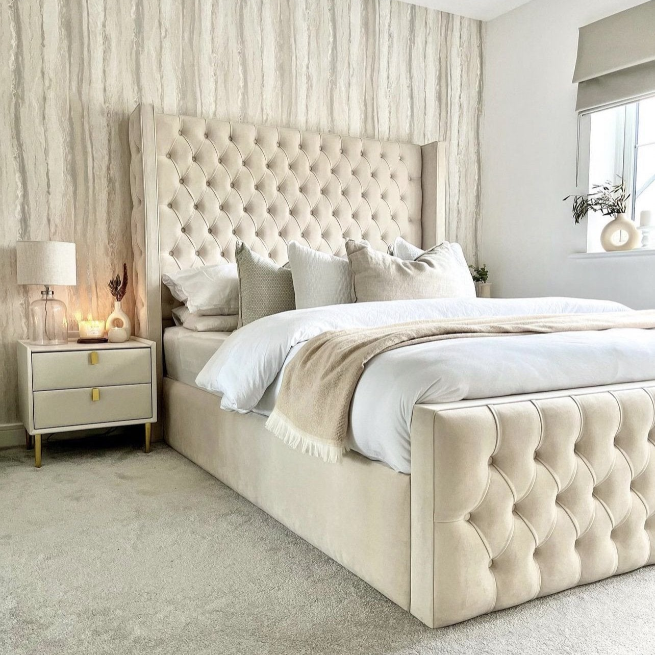Alexa Luxury Bed – Modern Premium Upholstered Bed Frame for Stylish Bedrooms UK