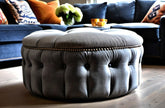 Round Footstool – Chesterfield