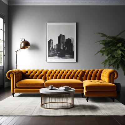 Harper Chesterfield Sofa – Modern L shape Sofa