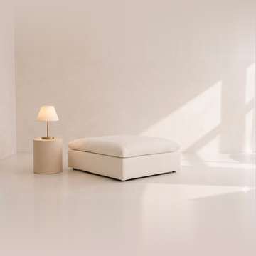 Sofista Cloud Footstool | Luxury Bouclé Ottoman Pouffe | Modern Footrest UK