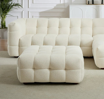 6 cushions cream 24/24 inches 
Footstool Kyla with storage inside