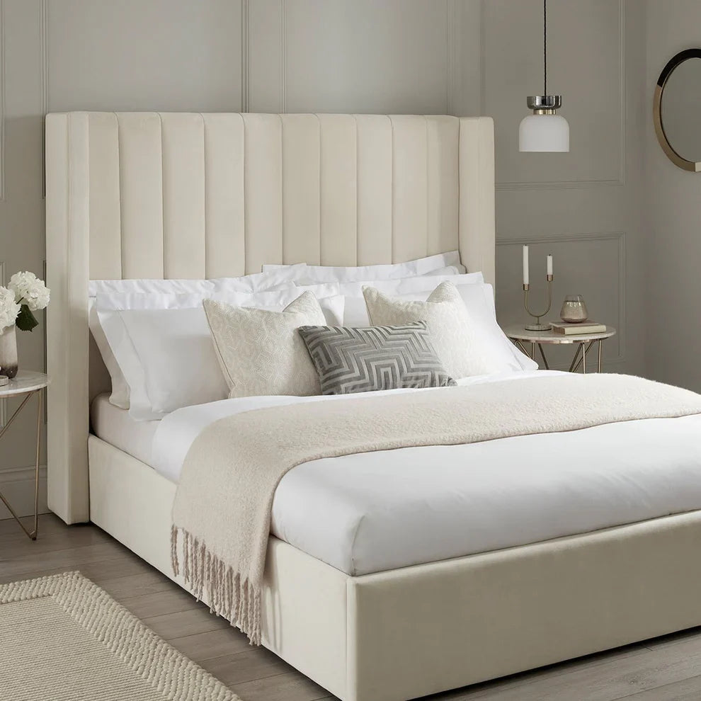 Champagne Bed Frame With Storage Options