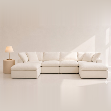 Sofista Cloud U-Shape Sofa | Fully Modular Sectional | Every Seat Moves | Large Family Corner Sofa | UK
