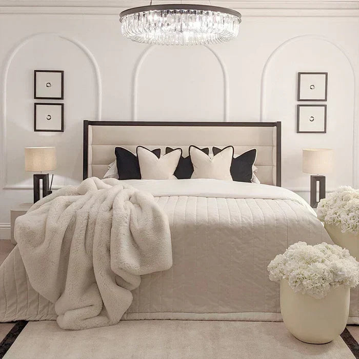 Hilton Suite Channelled Winged Bed – Premium Luxury Channelled Wingback Bed Frame UK